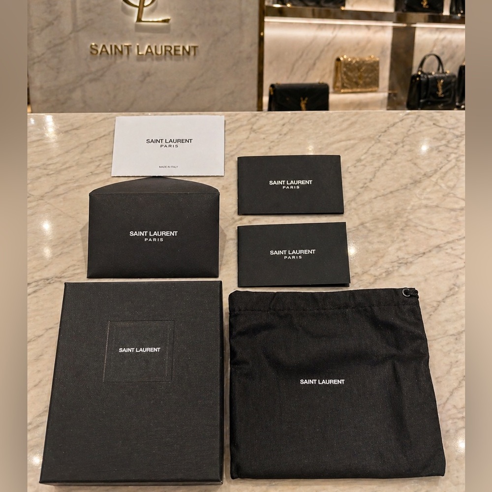 Saint Laurent Wallet Box and Packaging Set